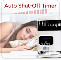 BLACK+DECKER Electric Heater, 360° Surround Portable Heater with Digital Controls & LED Display