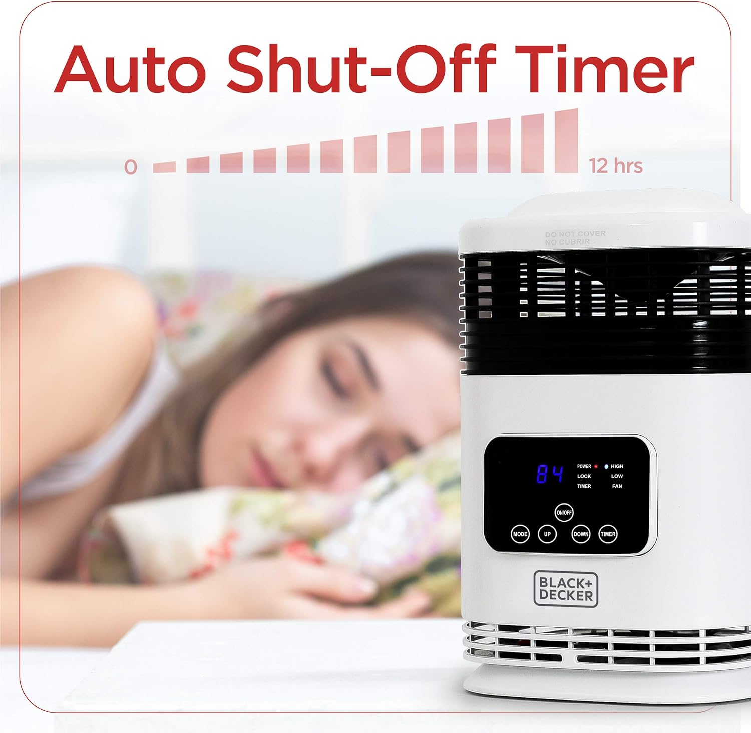 BLACK+DECKER Electric Heater, 360° Surround Portable Heater with Digital Controls & LED Display