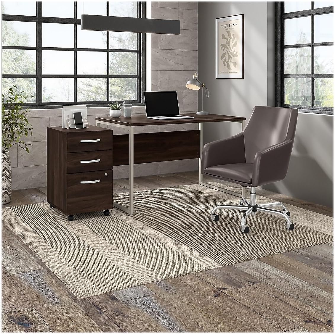 Bush Business Furniture Hybrid 3 Drawer Mobile File Cabinet
