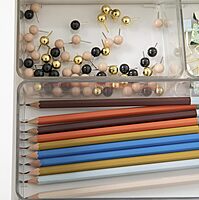 Martha Stewart Grady Stackable Plastic Storage Boxes with Lids, Set of 3