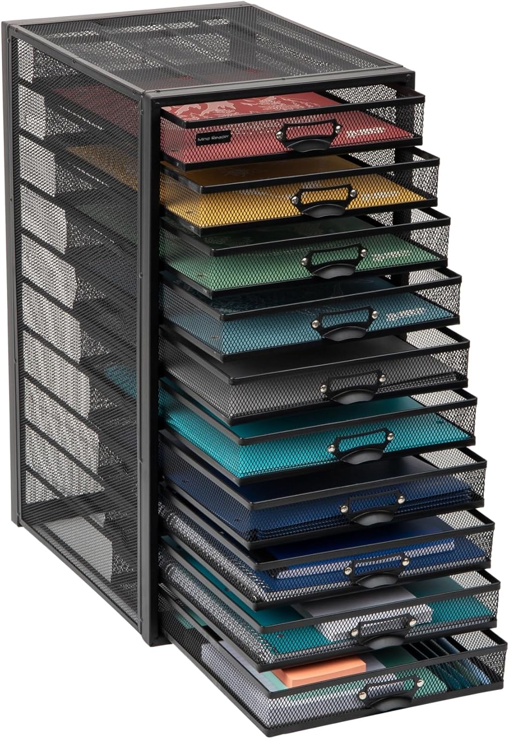 Mind Reader Metal Mesh Desk Organizer - Multi-Purpose Desktop File Storage