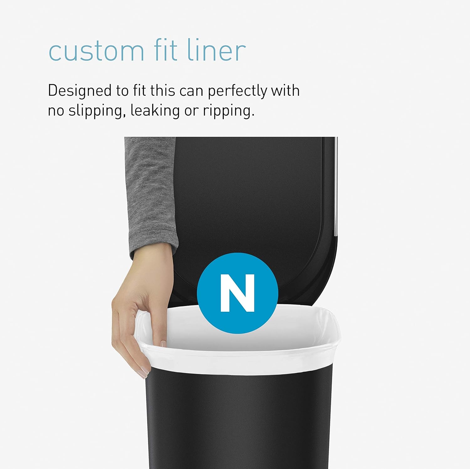simplehuman Step Trash Can with LidShox, Steel Pedal & Liner Rim
