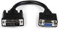 StarTech.com 8in DVI to VGA Cable Adapter - DVI-I Male to VGA Female Dongle Adapter (DVIVGAMF8IN)