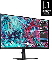 SAMSUNG TU87F Series 32-Inch Viewfinity 4K UHD Pro Monitor, VA Panel, 60Hz, 5ms, HDR10, sRGB, HDMI, Dual 4K Display, Fully Adjustable Stand, Eye Saver Mode (LF32TU874VNXGO) Dark Blue Gray