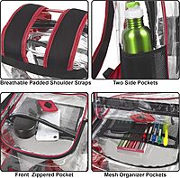 Trailmaker Clear Waterproof Stadium-Approved Backpack with Water Bottle Holder