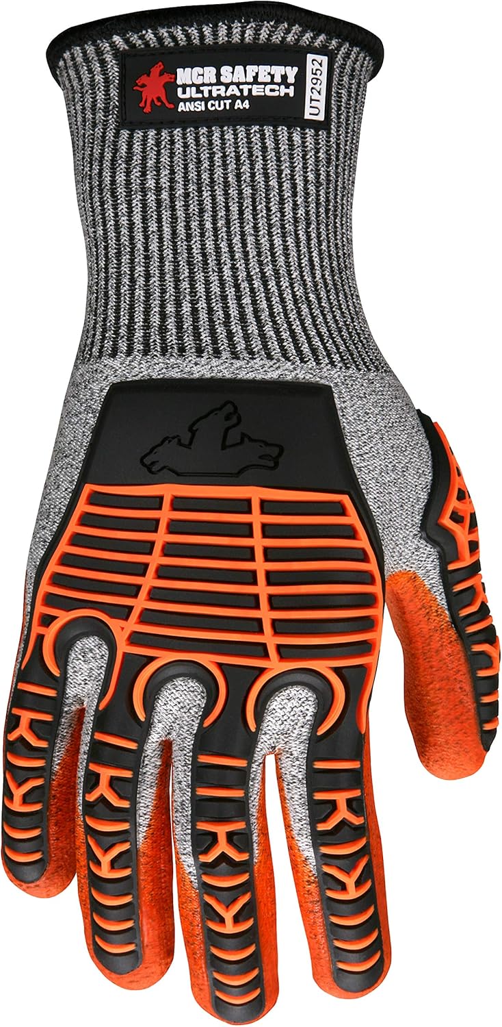 MCR Safety UltraTech CutPro Impact Glove UT2952, 13-Gauge Foam Nitrile