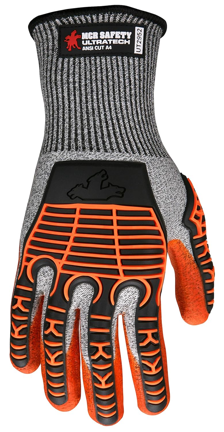 MCR Safety UltraTech CutPro Impact Glove UT2952, 13-Gauge Foam Nitrile