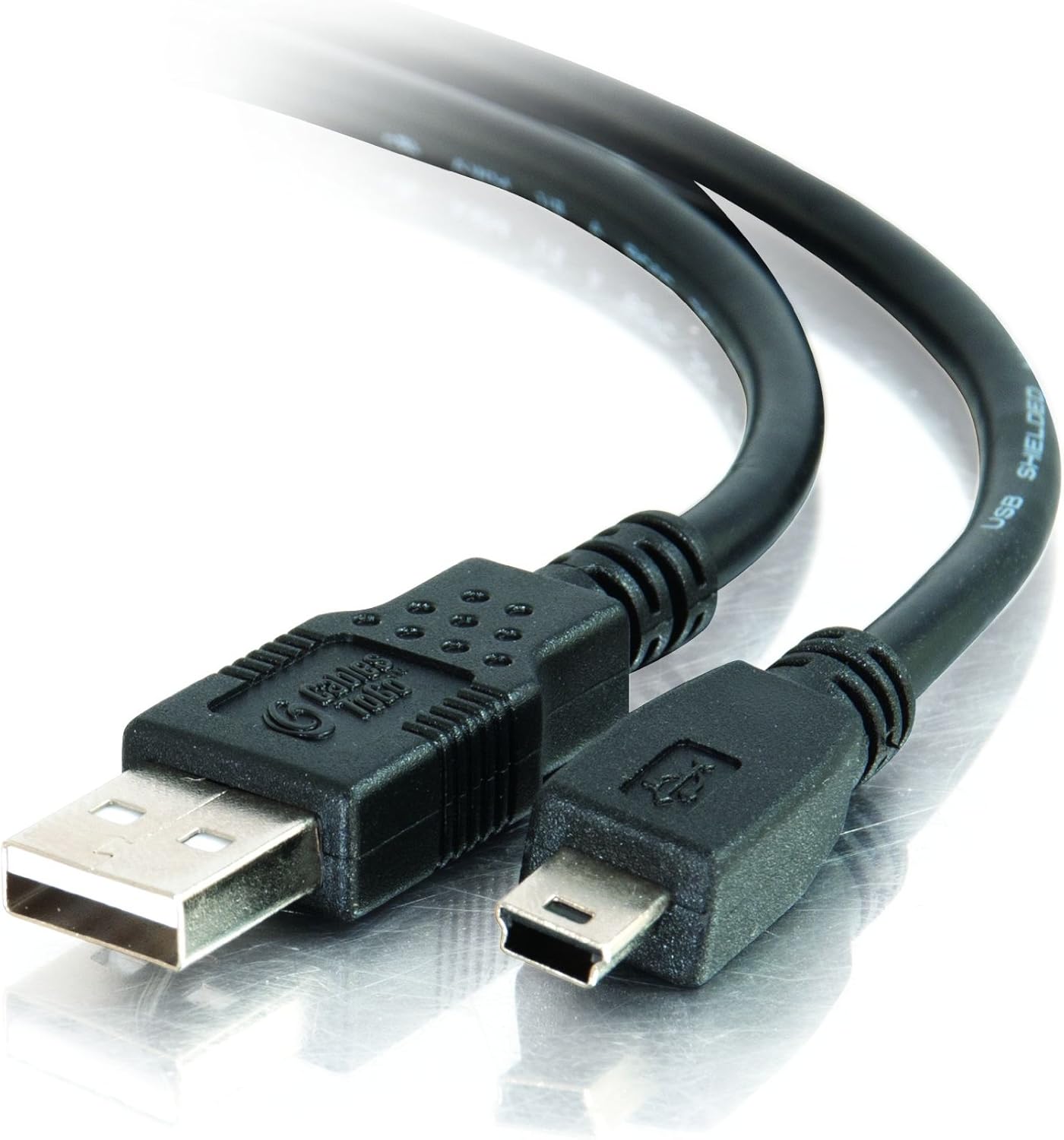 C2G 27005 USB 2.0 A to Mini-B USB Cable, 6.56 Feet (2 Meters), Black