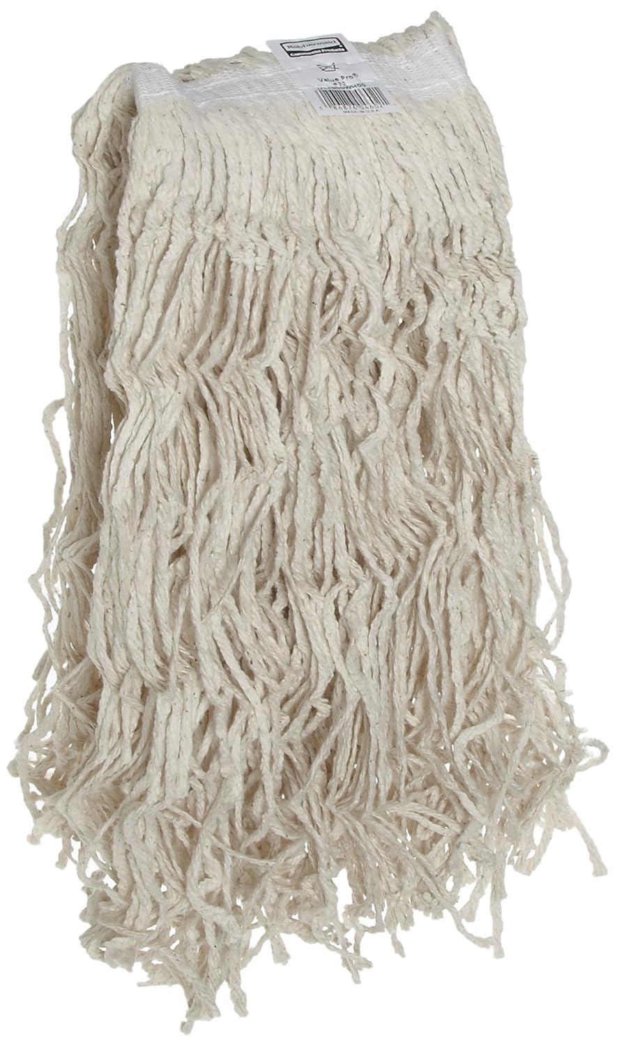 Rubbermaid Commercial Products Value Pro X-Large 32 Oz Cotton Wet Mop, 1" Headband, White