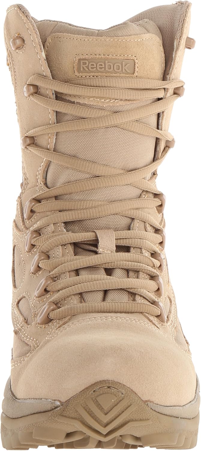 Reebok Men's Rapid Response RB8895 8" Soft Toe Tactical Boot with Side Zipper