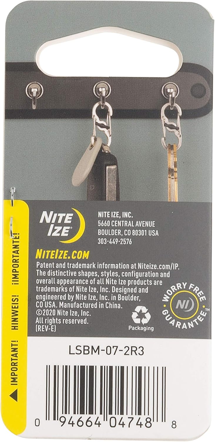 Nite Ize S-Biner MicroLock Stainless Steel Dual-Gate Carabiner Key Holder