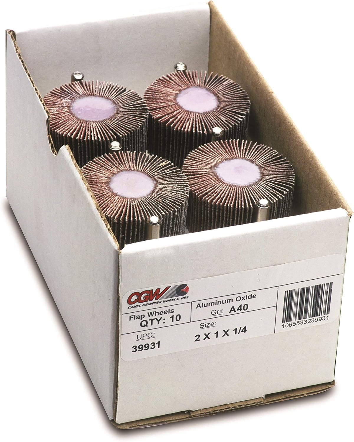 Flap Wheels - 2x1x1/4 aluminum oxide 40 grit flap wheel [Set of 10]