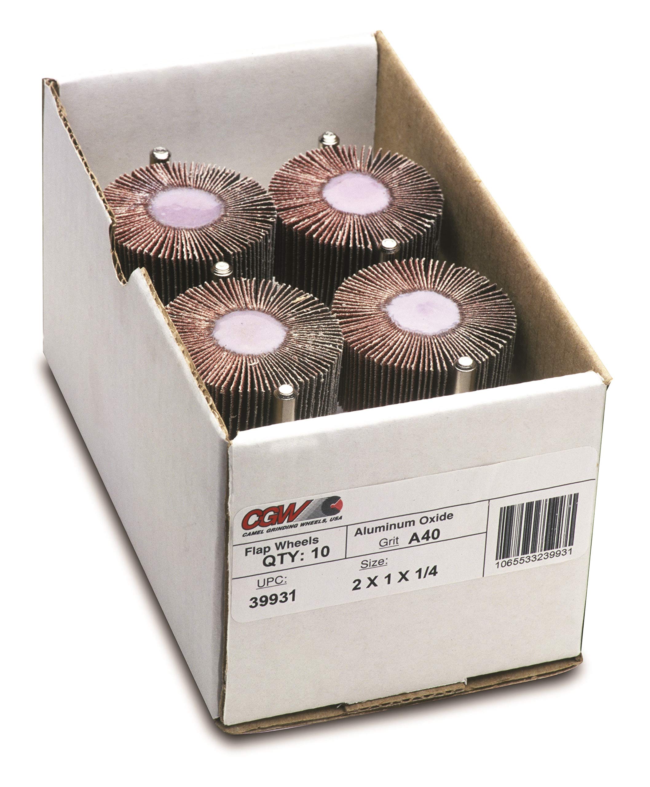 Flap Wheels - 2x1x1/4 aluminum oxide 40 grit flap wheel [Set of 10]