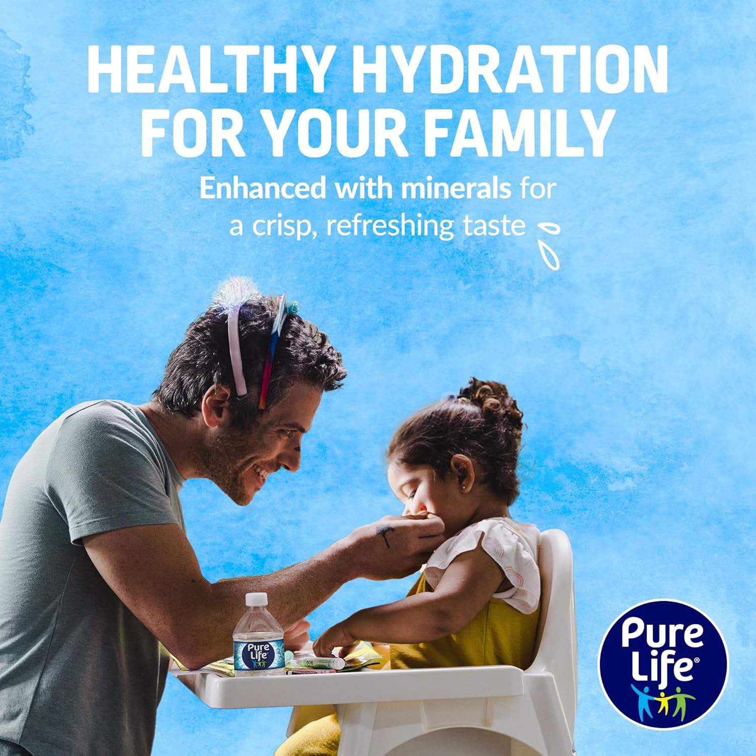 Pure Life Purified Water Bottles, 24 Pack - Still Bottled Water with Added Minerals for a Crisp Taste