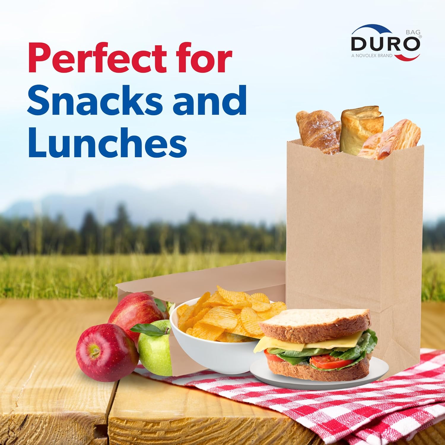 Duro ID# 18405 5# SOS Bag 35# 100% Recycled Natural Kraft, Pack of 500
