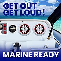 BOSS Audio Systems MRGB65 6.5 Inch Marine Boat Stereo Speakers - Coaxial, 2 Way, Full Range, Multi-Color Illumination