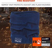 Ergodyne Chill-Its 6486 Fire Resistant Headband, Multifunctional Headwear, Moisture-Wicking, Navy, 10 x 8 x 0.5 Inch