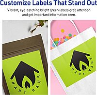 Avery Printable Rectangle Labels, Sure Feed Technology, 5" x 6", Bright Green, Laser/Inkjet Printable