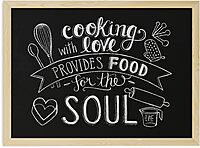 U Brands Chalkboard, 24in X 18in, Birch Wood Frame, Actual Size 23in X 17in (310U00-01)