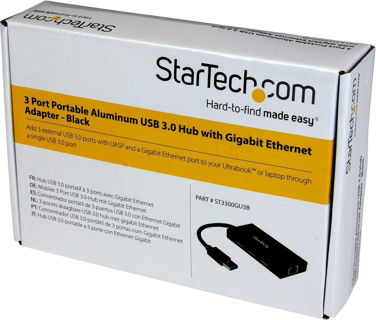 StarTech.com USB 3.0 to Gigabit Ethernet Adapter with USB 3.0 Hub