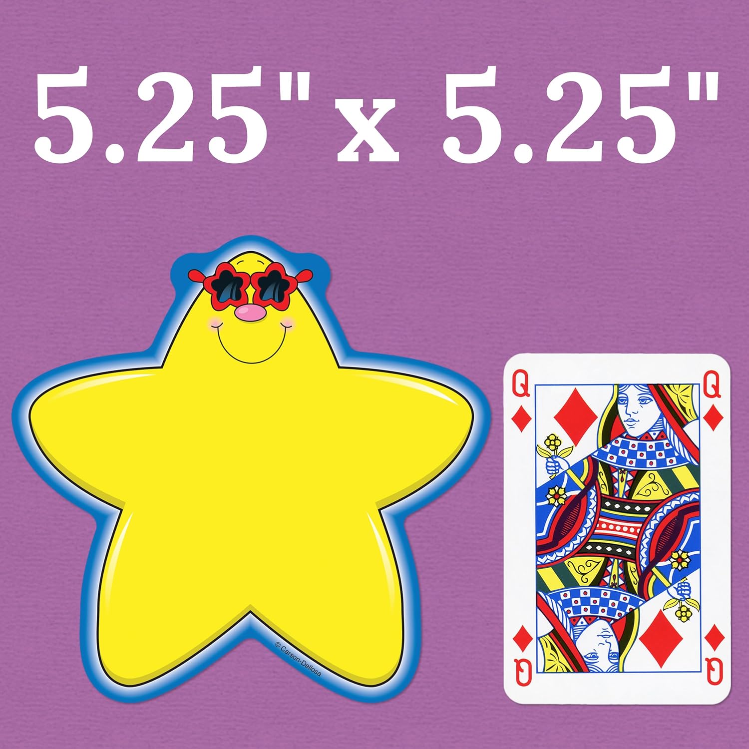 Carson Dellosa – Star Colorful Cut-Outs, Classroom Décor, 36 Pieces Stars - Single Sunglasses