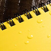 Rite in the Rain Weatherproof Spiral Notebook, 4.625" x 7", Yellow Cover, Birders Journal (No. 195)