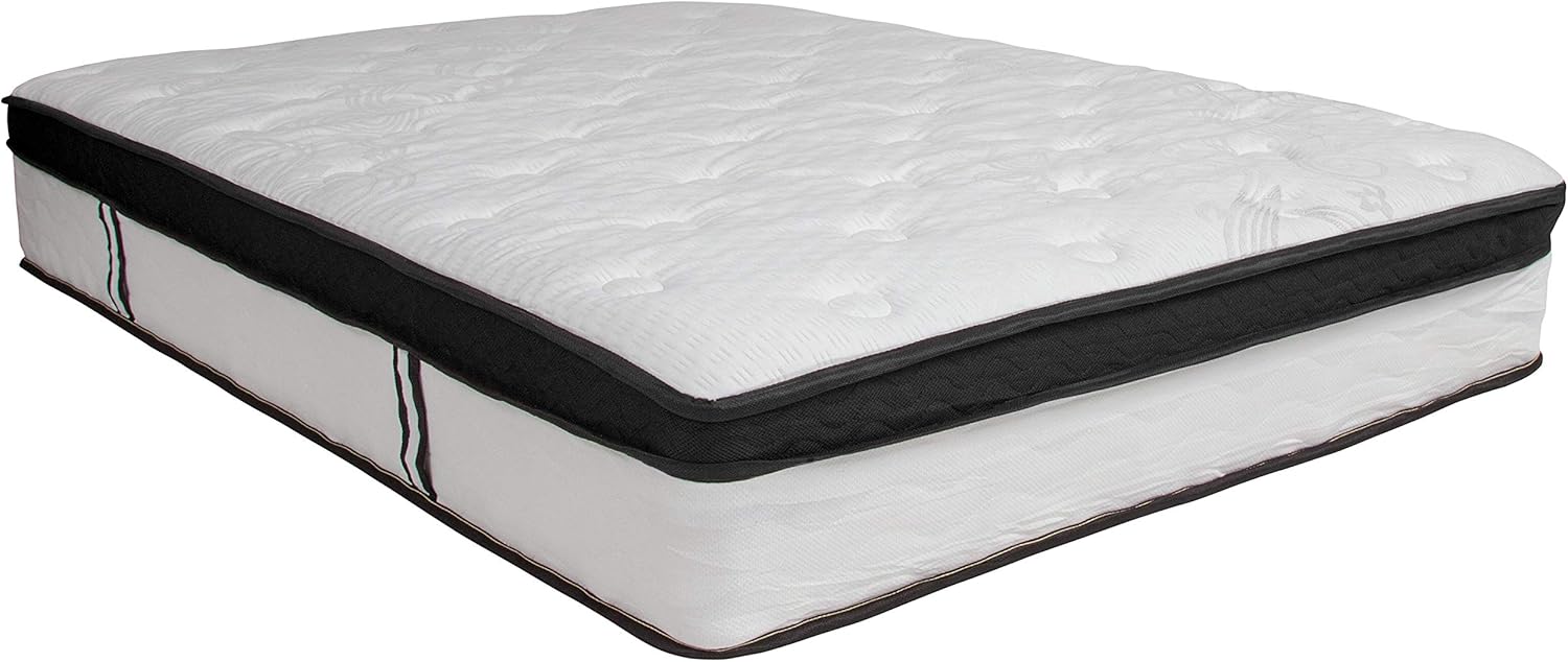 FLASH FURNITURE Capri Comfortable Sleep 12" Hybrid Pocket Spring and Foam Mattress in a Box