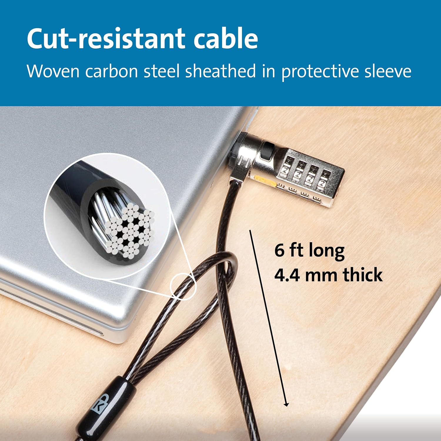 Kensington Combination T-Bar Laptop Cable Lock