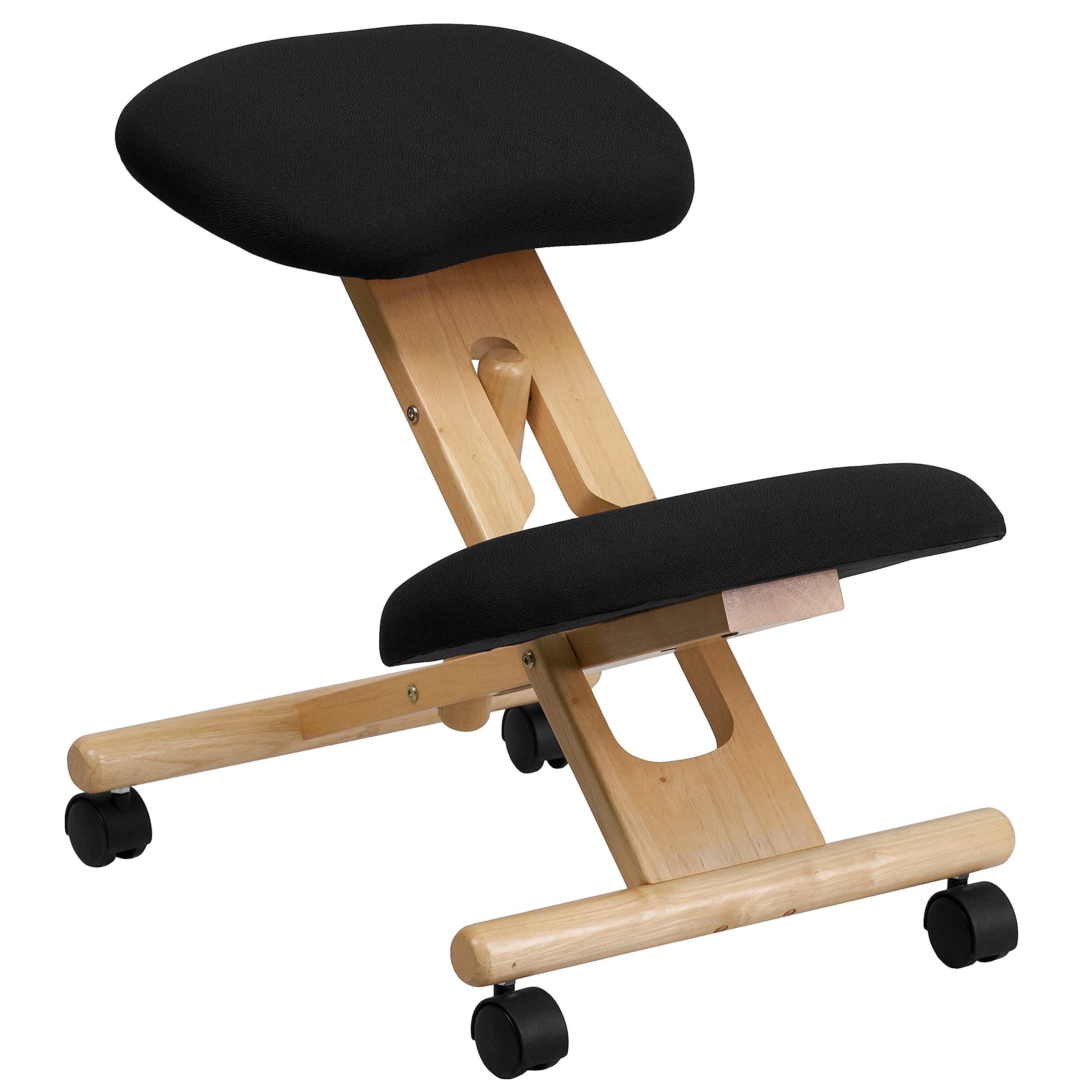 Flash Furniture Posey Mobile Wooden Ergonomic Kneeling Office Chair