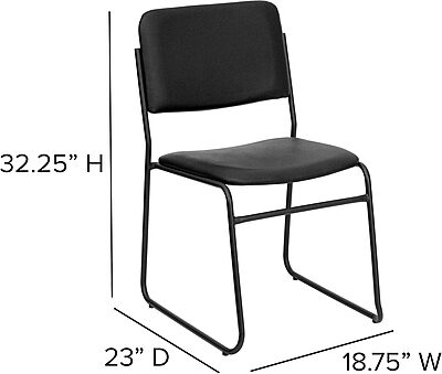 Flash Furniture HERCULES Series 500 lb Capacity High Density Stacking Chair with Sled Base