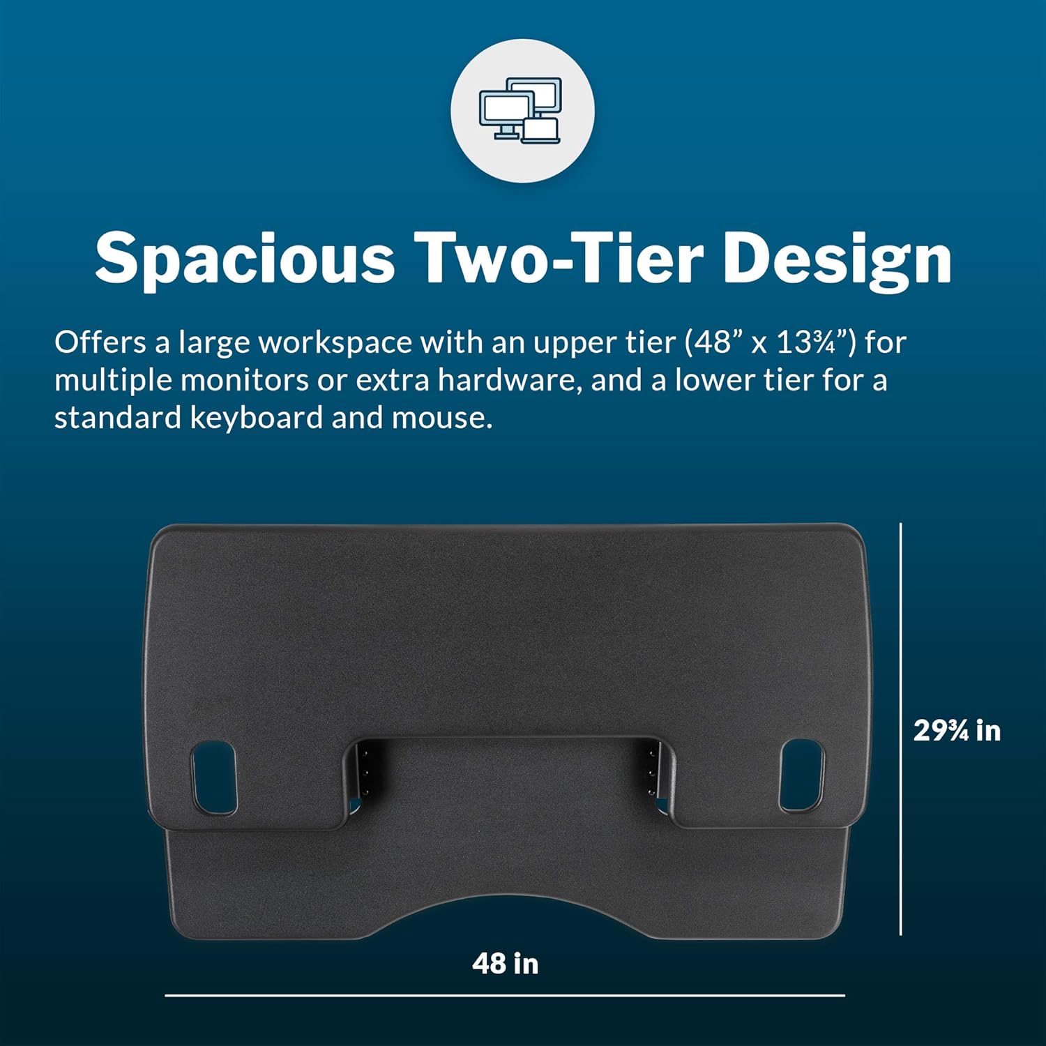 Vari - VariDesk Pro Plus 48 - Two-Tier Standing Desk Converter for Dual Monitors