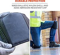 Ergodyne ProFlex 350 Protective Slip-Resistant Knee Pads, Gel Foam Padded Technology, Adjustable Straps, Black, 18350