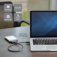 StarTech.com SATA to USB Adapter Cable for 2.5" SATA SSD/HDD - UASP, Bus-Powered