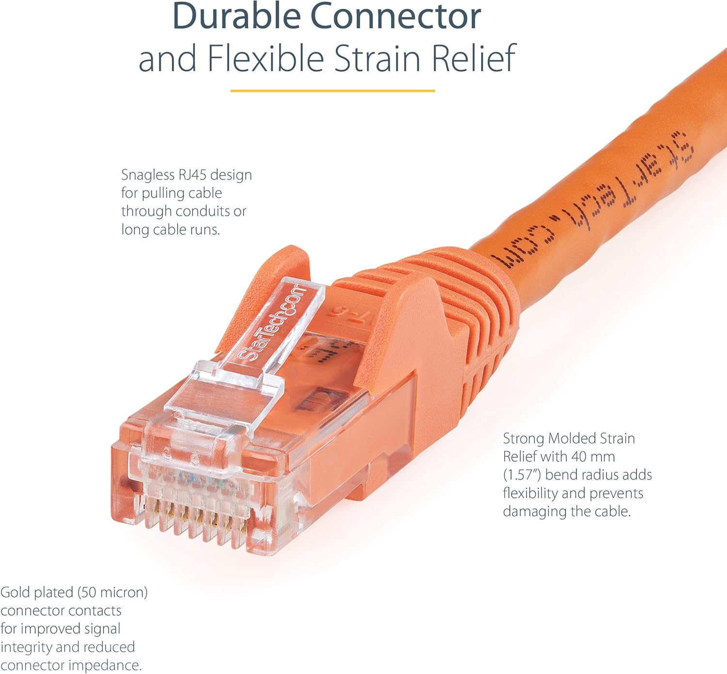 StarTech.com CAT6 Snagless RJ45 Ethernet Patch Cable