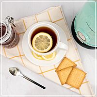 Nostalgia Retro Stainless Steel Electric Tea And Water Kettle, 1.7 Liters, Auto-Shut Off & Boil-Dry Protection