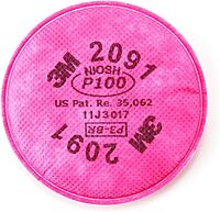 3M particulate filters P100 #2091/07000 , Pink, One Size, 2 Count