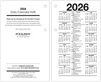 AT-A-GLANCE Daily Loose-Leaf Desk Calendar Refill, 3.5 x 6, Standard (Fits 17 Style bases)