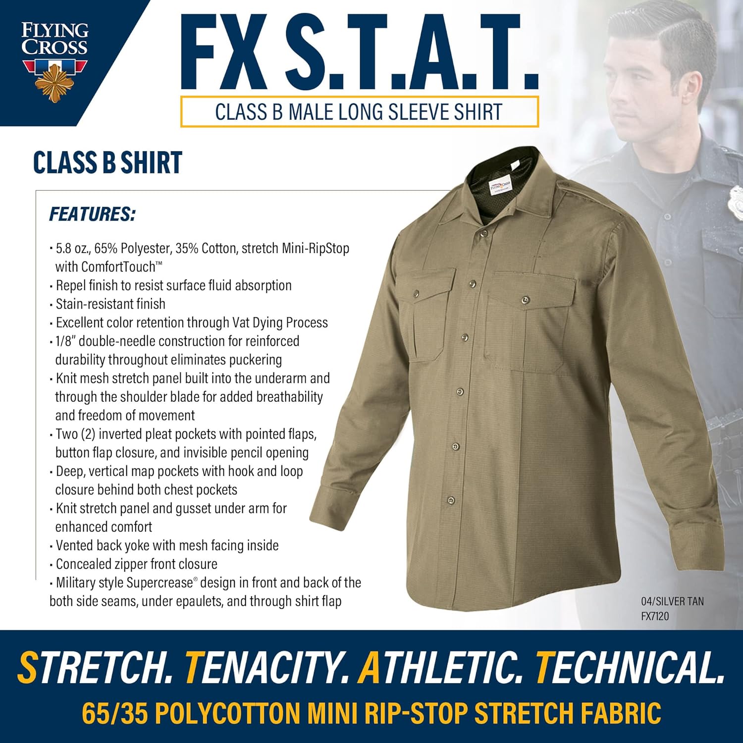FLYING CROSS FX S.T.A.T. Men's Class B Long Sleeve Shirt