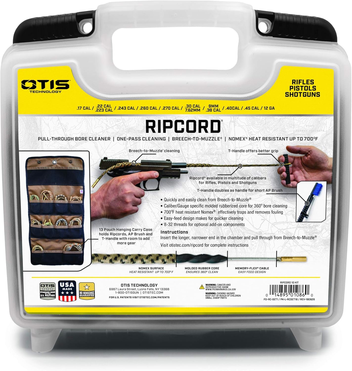 Otis -New- Ripcord® Multi-Caliber 10 Pack Multi-Caliber + Gun Cloth - 3 Pack