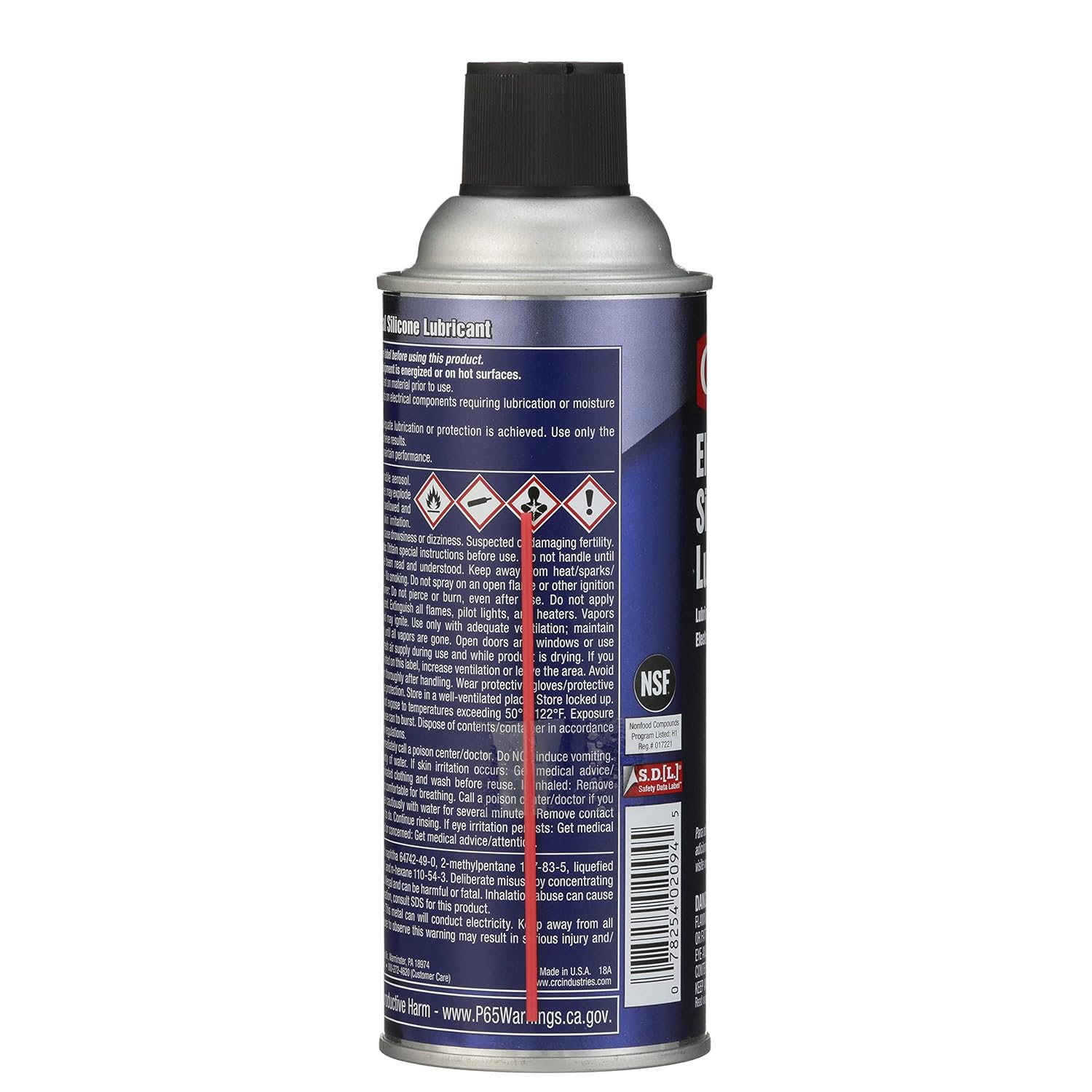 CRC Electrical Silicone Lubricant 02094 – 10 Wt Oz., Premium Grade Silicone Aerosol for High Temperature Applications 10 oz