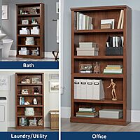 Sauder Select 5-Shelf Engineered Wood Bookcase