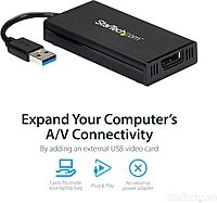 StarTech.com USB 3.0 to HDMI/DisplayPort External Video Adapter - 4K 30Hz