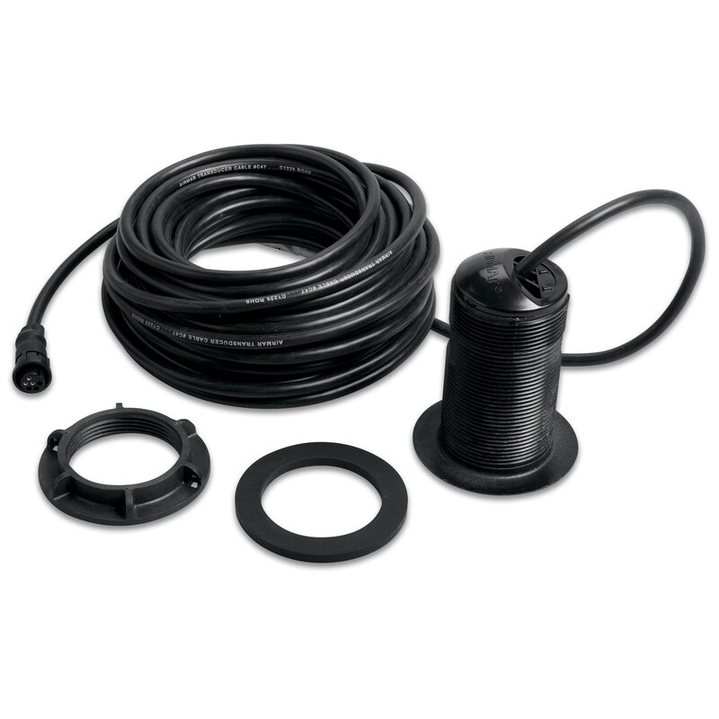 Garmin 010-10218-22 Airmar P19 Plastic Thru-Hull Mount Transducer, Black