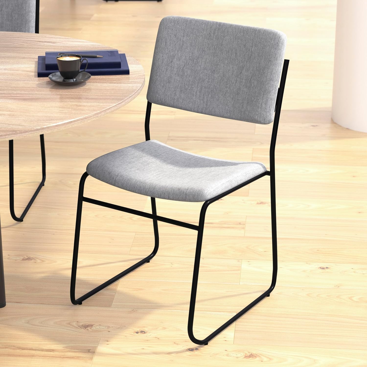 Flash Furniture HERCULES Series 500 lb Capacity High Density Stacking Chair with Sled Base