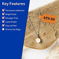 Avery Printable Barbell Labels, Sure Feed Technology, 1/2" x 2-1/2", Bright Orange Labels, Laser/Inkjet Printable, 450 Total