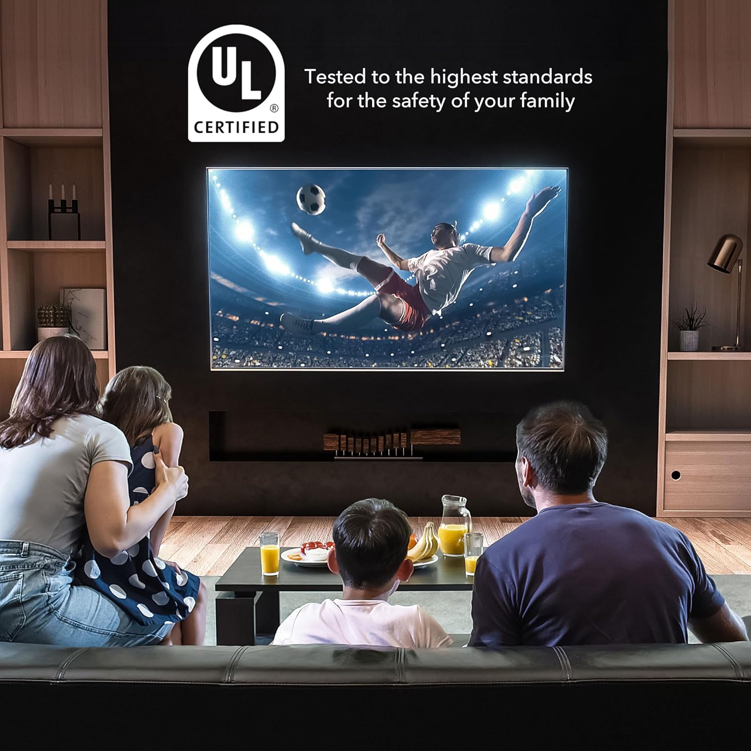 Mount-It! UL Certified Tilting TV Wall Mount for Most 43-90 Inch Flat Screen TVs