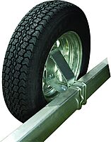 CE Smith - 27310G Heavy Duty Side Mount Spare Tire Carrier for Trailer - Holder for 4 or 5 Lug Wheels Up to 15"