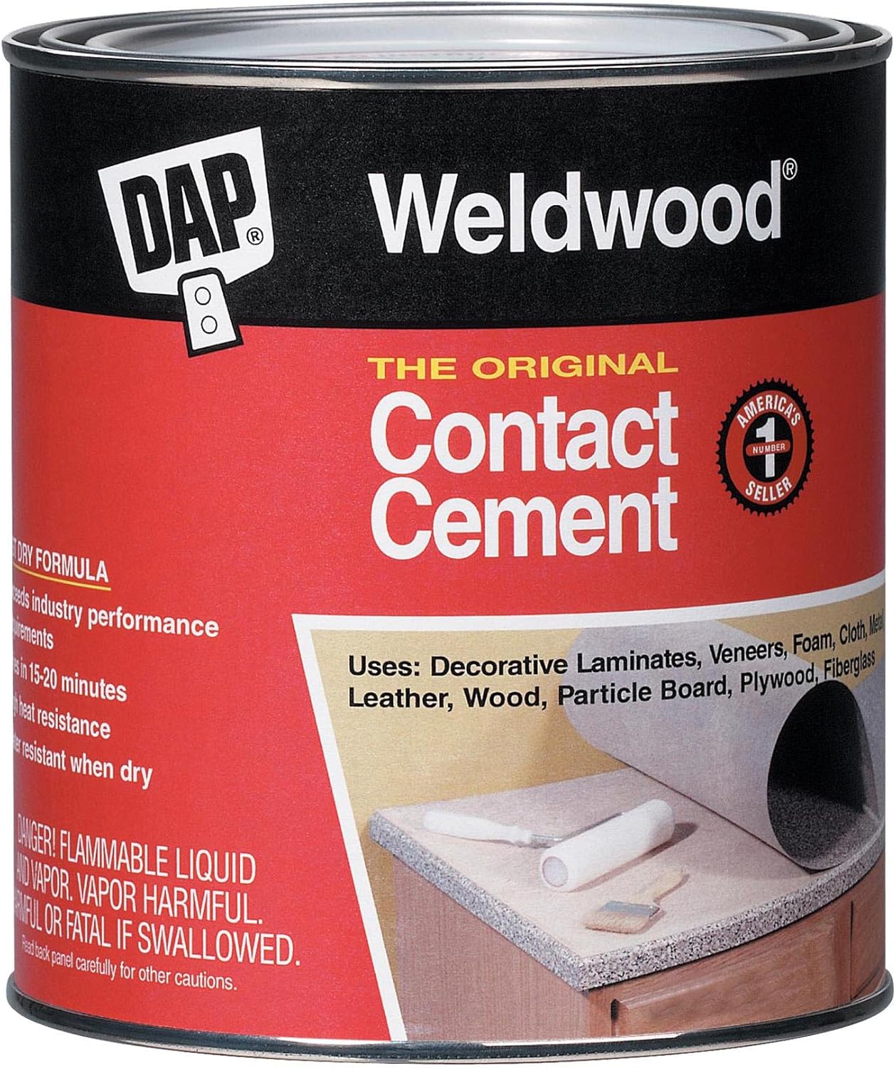 Contact Adhesive Glue: 1 gal Can, Tan