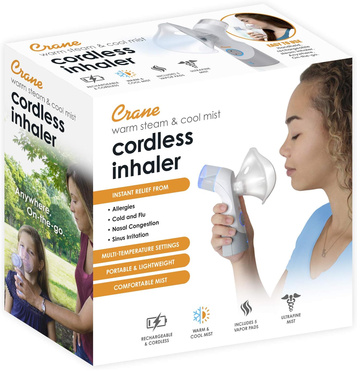 CRANE Personal Steam Inhaler for Sinus, Congestion & Cold Relief