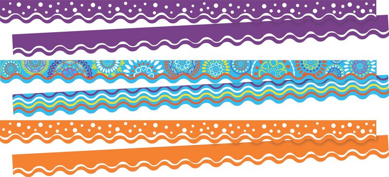BARKER CREEK Double-Sided Trim Set of 3 Classroom Border Strips